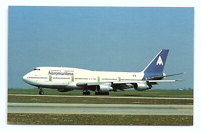 #ad Boeing B 747 3B3 F GETB MSN 23480 Aeromaritime International Vintage Postcard $5.00