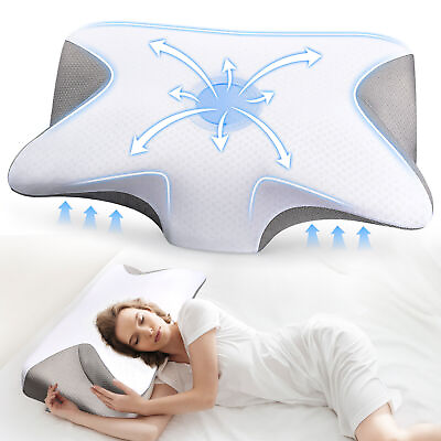 #ad Neck Pillow For Relieving Neck And Shoulder Pain Ergonomically Memory Bed Pillow $26.91