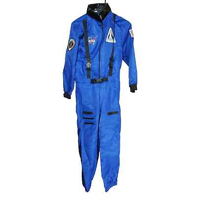 #ad NASA Astronaut 100th Space Shuttle Emission Costume Blue Jumpsuit Youth Sz XL $25.00