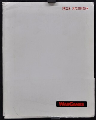 #ad WarGames 1983 PRESS KIT FOLDER 6 STILLS NOTES MATTHEW BRODERICK ALLY SHEEDY $400.00
