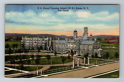 #ad Bronx New York City NY Naval Training School The Circle Vintage Postcard $7.99