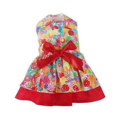 #ad Lots of Candy Red Underskirt Dog Dress Little Dog Clothes Small Dog Size S $12.99