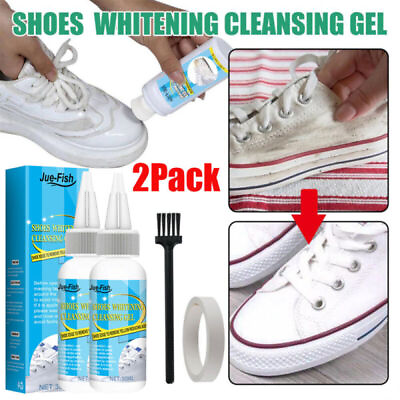 #ad 2x Shoe Cleaner Kit Sneaker Tennis Leather White Shoes Cleaning Gel All Footwear $10.98