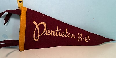 #ad Vintage Penticton British Columbia Canada Small Pennant $19.95