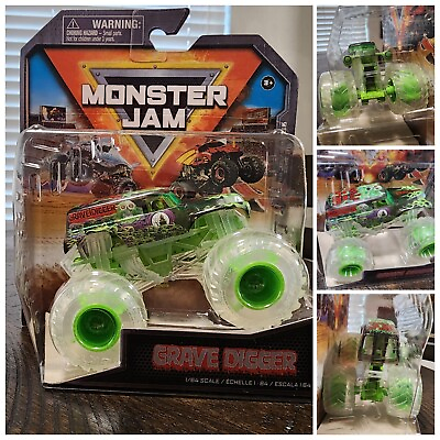 #ad Spin Master 2024 Monster Jam GRAVE DIGGER Ghost Crew Series 35 CHASE IN HAND $26.95