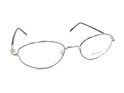#ad Elle NEW EL2505 Silver Purple Oval Eyeglasses Frames 49 19 140 Hong Kong Fashion $59.99