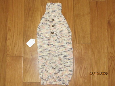 #ad Hand Knit Unisex Dog Sweater size M Long $14.99