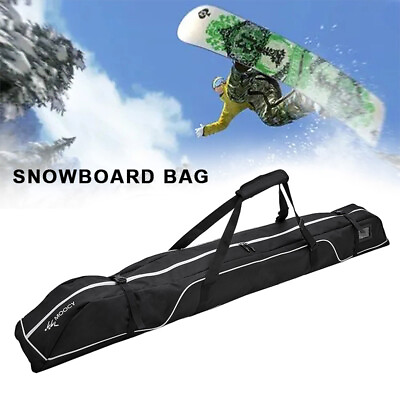 #ad Fully Padded Travel black Ski Snowboard Bag 172 192cm $45.08