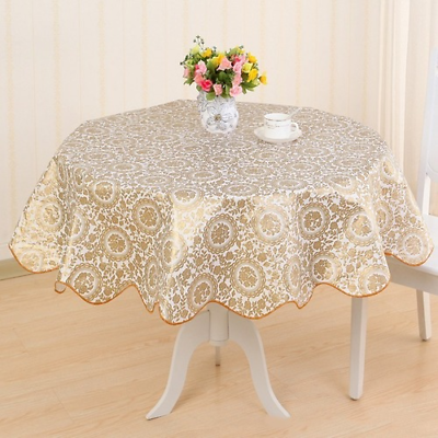 #ad Plastic Tablecloth Flower Waterproof Party Table Cover PVC Dining Tablecloth $22.94