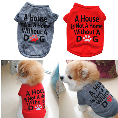 Boy Dog Clothes Girl Pet T Shirt Dog Clothing Size XSmall to Medium Puppy Cat $4.43