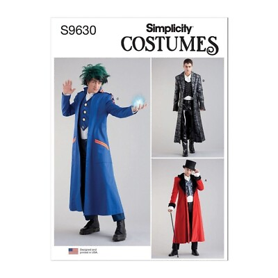 #ad Simplicity Sewing Pattern 9630 11602 Costume Coats Wizard Mens Size 34 42 $9.95