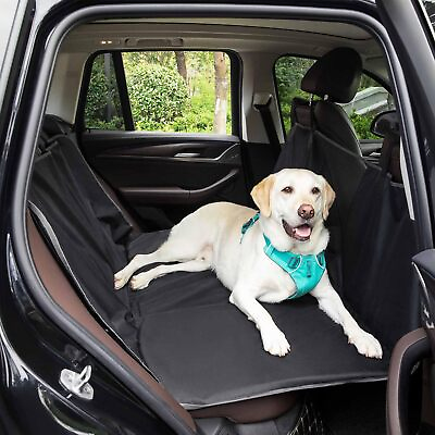 #ad BORKIN Back Seat Extender for Dogs Hard Bottom Dog Car Seat Cover with AC mesh $45.00