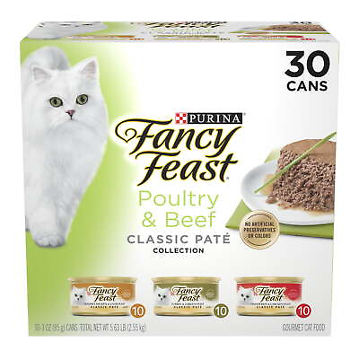 #ad Poultry and Beef Feast Classic Pate Collection Grain Free Wet Cat Food $24.45