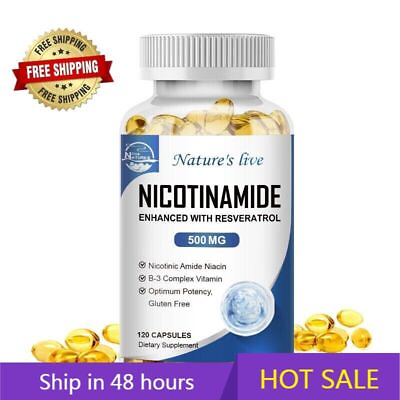#ad Nicotinamide Resveratrol 500MG Anti aging NAD Supplement 120 Capsules $13.80