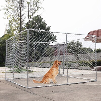 10x10ft Dog Fences Heavy Duty Outdoor Large Dog Kennel Cage Pet Pen Run House $365.99