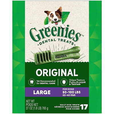 #ad Original Large Natural Dog Dental Care Chews Oral Health Dog Treats 27 oz Pack $34.63