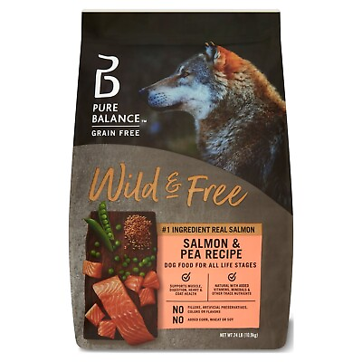 #ad Pure Balance Wild amp; Free Salmon amp; Pea Recipe Dry Dog Food Grain Free 24 lbs $29.60