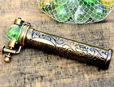 #ad Antiqued Brass Kaleidoscope with Marble Eyepiece Classic Best Gift Kaleidoscope $23.95