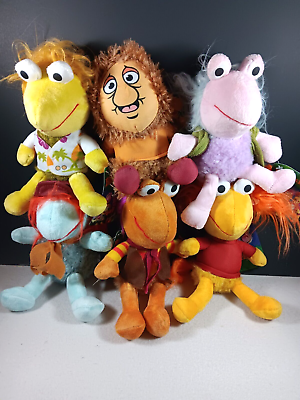 #ad New Set of 6 Fraggle Rock Plush Toys 10quot; Red Boober Gorg Mokey Gobo Wembley $79.95