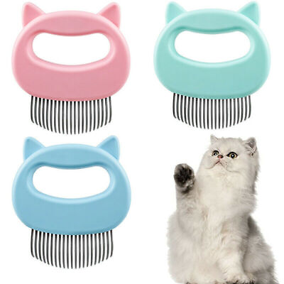 #ad Pet Cleaning Cat Dog Massage Shell Comb Grooming Hair Removal Shedding Brush $8.15