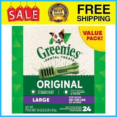 Greenies Original Large Natural Dog Dental Care Chews Oral Health Dog Treats $32.99