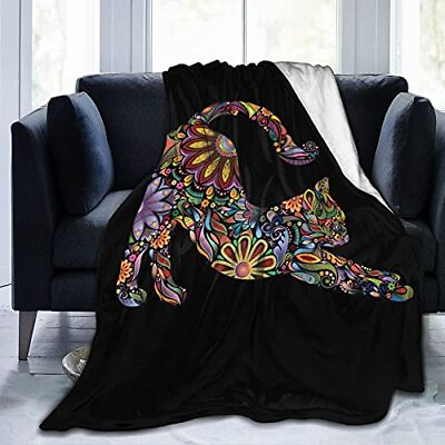 #ad Funny Warm Cozy Black Cat Throw Blankets for Bed Couch Soft Fleece Flannel Bl... $30.66