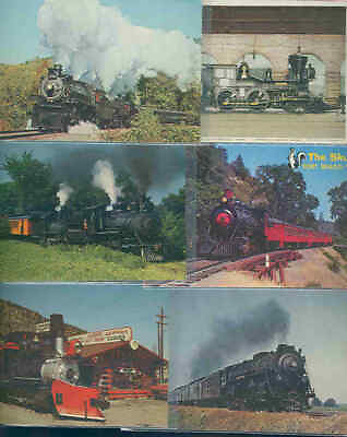 #ad pc10224 postcard Railroad Steam SIX 1 used 5 not used $18.00