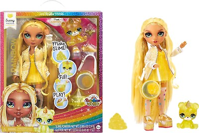 #ad Rainbow High Sunny Madison Slime Kit amp; Pet Yellow 11” Shimmer Doll $35.99