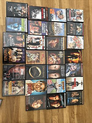 #ad Huge Movie lot of 53 MOVIES. PREOWNED LOT MARTIAL ARTS comedy drama action $55.00