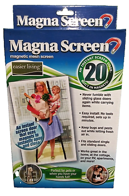 #ad Magna Screen 20 Magnetic Mesh Screen Hands Free Brand New Open Box $9.95
