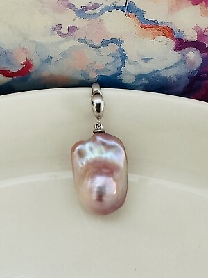 #ad Unique Natural AAA Baroque Pearl Pendant With s925 Multi Purpose Clasp $38.00