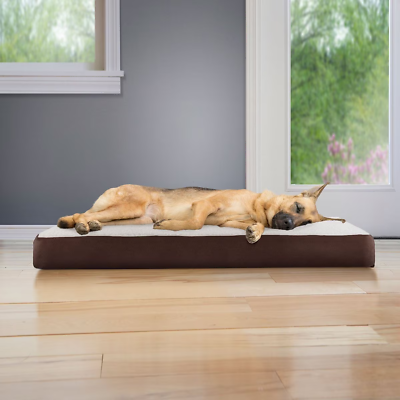 #ad Jumbo Faux Sheepskin amp; Suede Memory Foam Cat amp; Dog Bed with Removable Cover $57.59