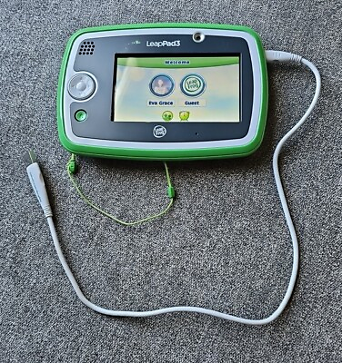 #ad LeapFrog LeapPad3 Kids#x27; Learning Tablet Green With Charging Cord $30.00