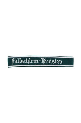 #ad WWII Luftwaffe Fallschirm Division NCO dark green backing cuff title $23.56