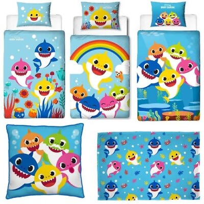 #ad #ad Baby Shark Kids Bedroom Duvet Cover Sets Blankets Towels Cushions $33.18