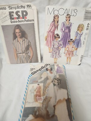 #ad Simplicity McCalls Patterns Dresses Gowns Wedding 9020 4415 5724 $9.99