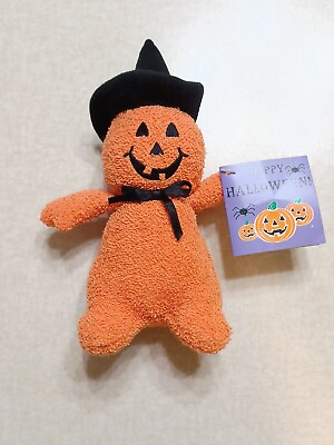 #ad Soft Dreams Halloween Plush 8quot; Pumpkin Witch Orange $15.80