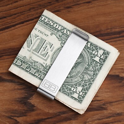 #ad Stainless Steel Metal Money Clip Minimalist Front Pocket Wallet For Men $17.40