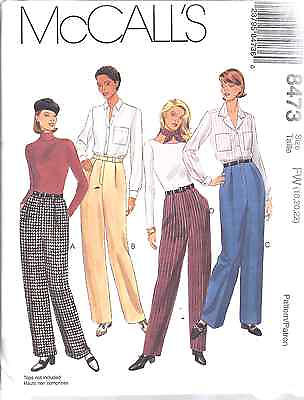 #ad 8473 UNCUT Vintage McCalls SEWING Pattern Misses Pants Side Seam Pockets OOP NEW $4.89