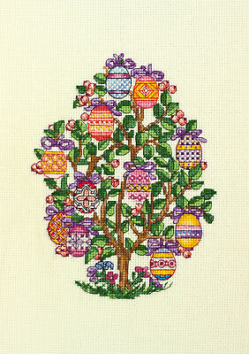 #ad DIY Cross stitch Embroidery Kit Easter Tree stitching needlepoint $22.99