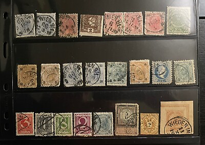 #ad A Collection Of Early Austrian Stamps Hinged Used $14.99
