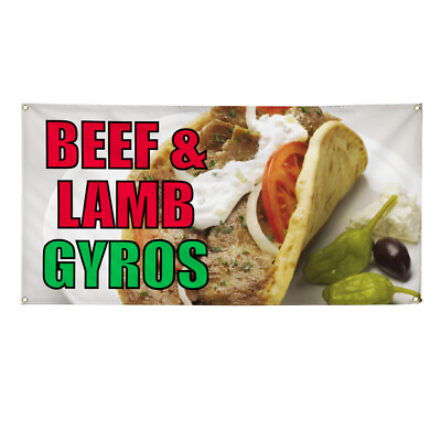 #ad Vinyl Banner Multiple Sizes Beef amp; Lamb Gyros Advertising Printing Outdoor $149.99