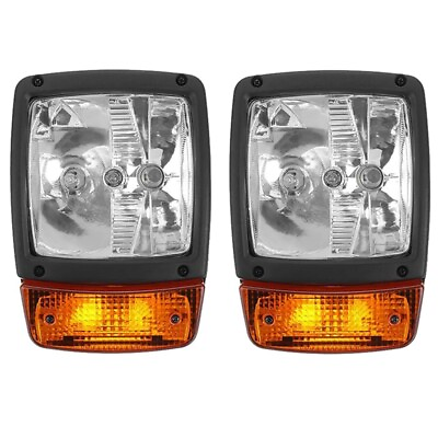 #ad 2X 24V Excavator Front LED Headlights Turn Lamp Indicator Work Light8451 AU $124.99