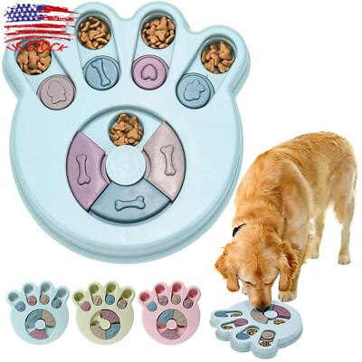 #ad Pet Dog Feeders Interactive Puzzle Toys Slow Breed Food Feeder Puppy IQ Training $15.99