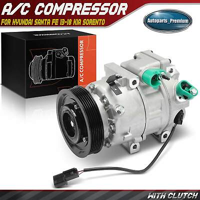 #ad New A C Compressor with Clutch for Kia Sorento 2011 2015 Hyundai Santa Fe 13 18 $159.99