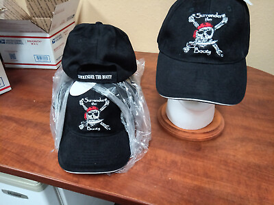 #ad 20 Black hats with quot;Surrender the Bootyquot; and Pirate skull on front $100.00