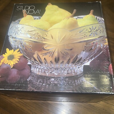 #ad Beautiful 5 1 2quot; Somerset Studio Nova Crystal glass Bowl from Mikasa NIB $14.00
