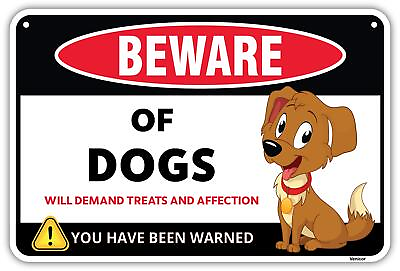#ad Funny Beware of Dogs Sign 8 x 12 Inches Aluminum Gift for Dog Lovers ... $16.30