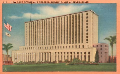 #ad Postcard CA Los Angeles New Post Office amp; Federal Building 1953 Vintage PC G5012 $3.00