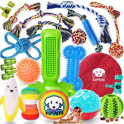 #ad Assorted Dog Chew Toys Tailored for 25 50lbs Dogs 14 Pack Various Puppy Toys ... $36.45